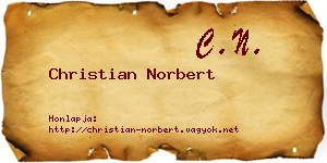 Christian Norbert névjegykártya